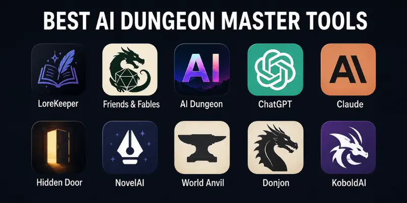 Best ai dungeon master tools names