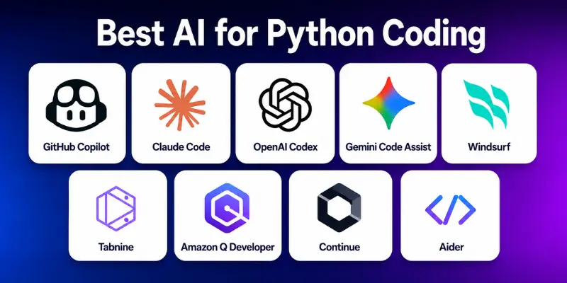 Best ai for python coding tools names icons