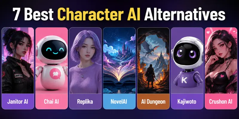 7 best character ai alternative names with images.