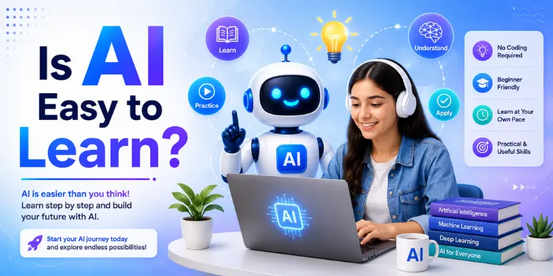 Is ai easy to learn banner.